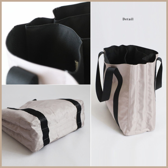 （送料無料）ラスト２　最終ＳＡＬＥ　Lサイズ パラシュート防水ナイロン 間仕切 トートバッグ　鞄  P48C 6枚目の画像