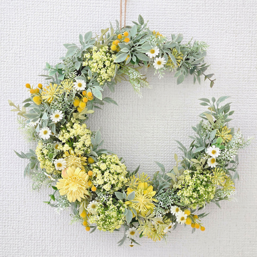 三日月リース小花いっぱい