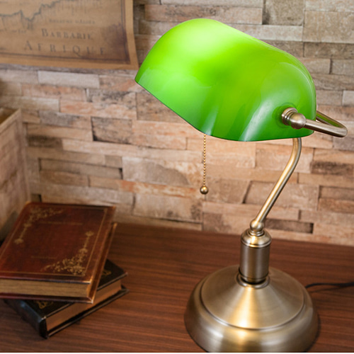 LED電球付き】テーブルランプ Banker's Lamp バンカーズランプII