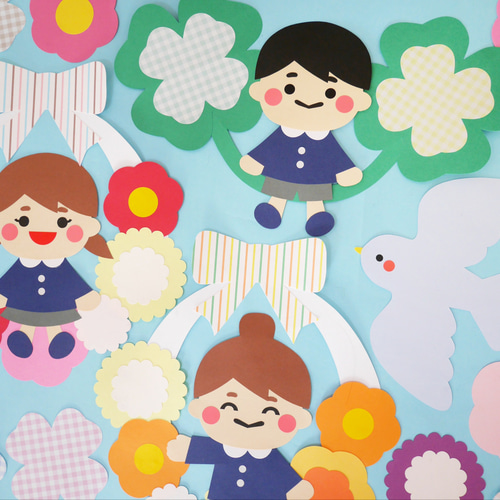 卒園·入園❁園児の壁面飾り 切り絵 yururi 通販 18790133｜Creema