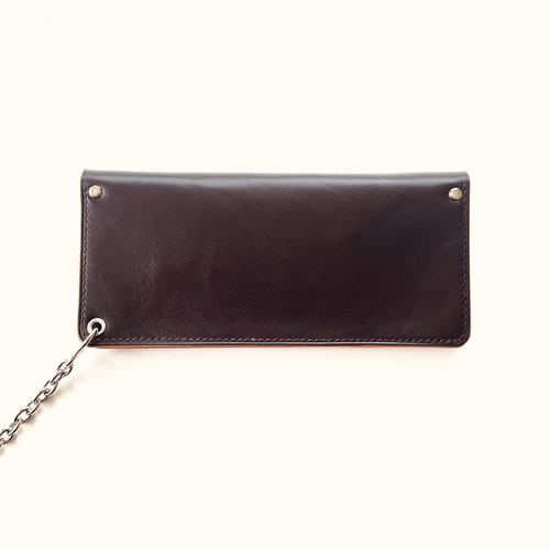 トラッカーウォレット ダークブラウン ヴィンテージタロンジッパー