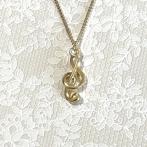 ト音記号 ネックレス ネックレス・ペンダント sironekoshop 通販