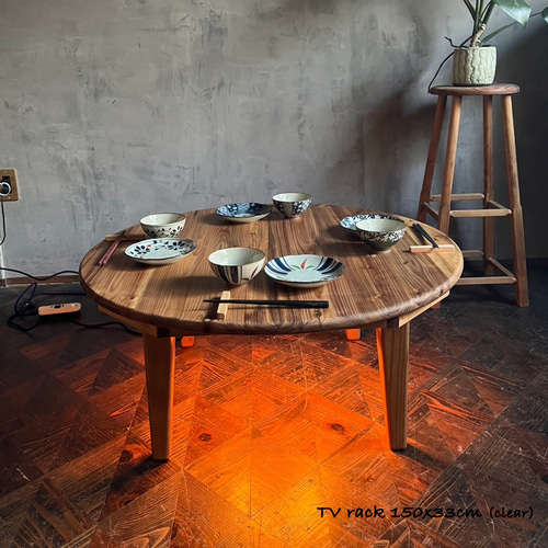 【値下げ、引越しのため今週末まで】天然木製こたつ ちゃぶ台　オーダーメイド 値下げ、引越しのため今週末まで】天然木製こたつ ちゃぶ台 オーダー