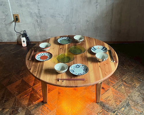 Wild&Free円こたつ】直径90cm 直径120cm 年中使えるちゃぶ台 丸コタツ