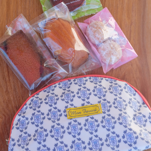 ちょっとお土産 職人焼菓子&ポーチセット〈ブルーポーチ〉ギフト
