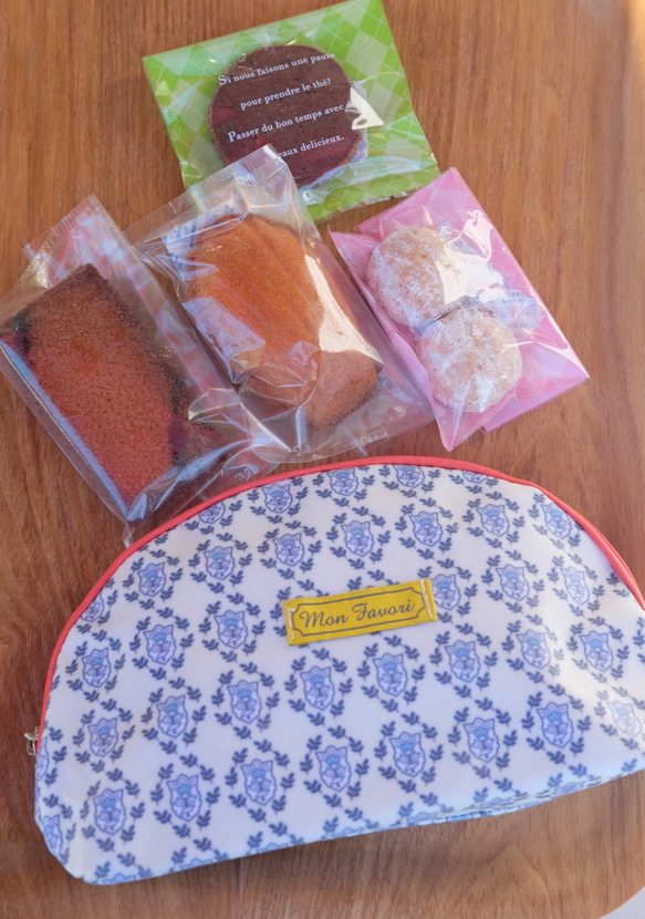 ちょっとお土産 職人焼菓子&ポーチセット〈ブルーポーチ〉ギフト