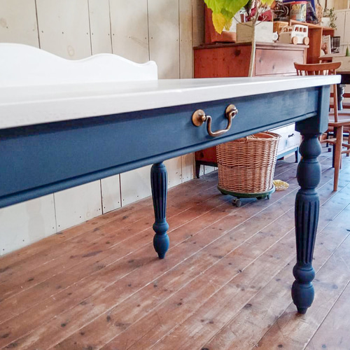 海外インテリア風キッズデスク アンティーク調大人かわいい学習机 1200