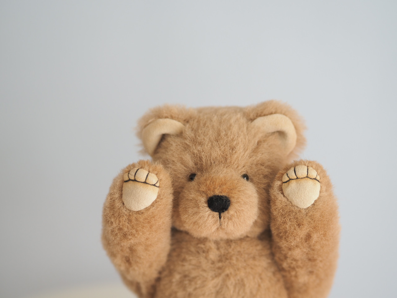 ciel étoilé  オリジナル Standard size teddy bear beige 正面向き　テディベア