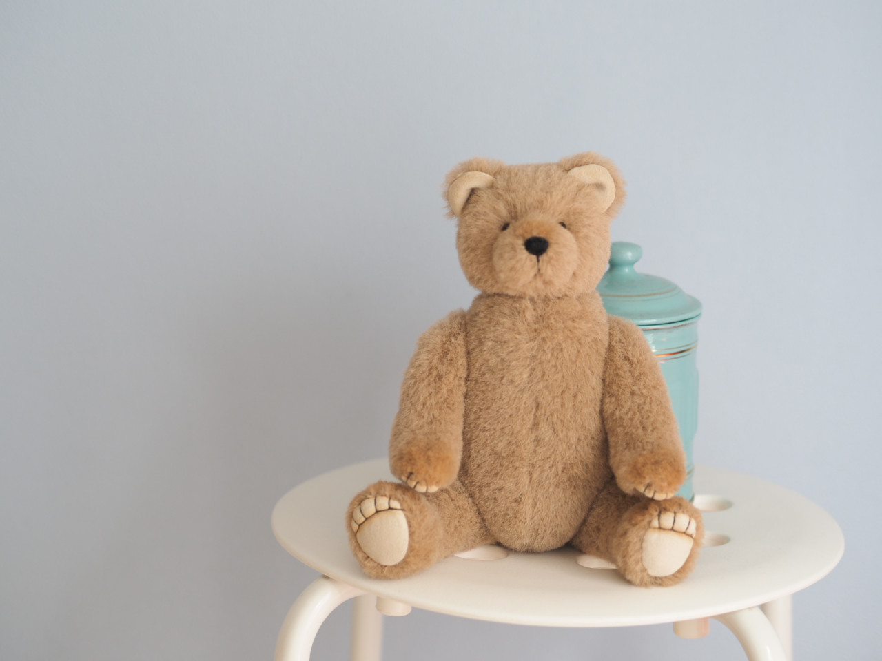 ciel étoilé  オリジナル Standard size teddy bear beige 正面向き　テディベア