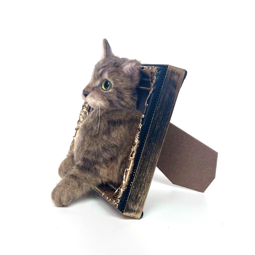 オーダー うちの子 羊毛フェルト フレーム 猫 枠猫 額縁 リアル ペット