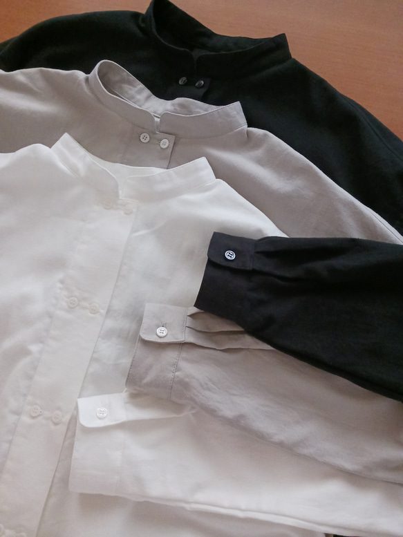 【women's S.M.L】ほんのり起毛 ビエラのコックシャツ 5枚目の画像