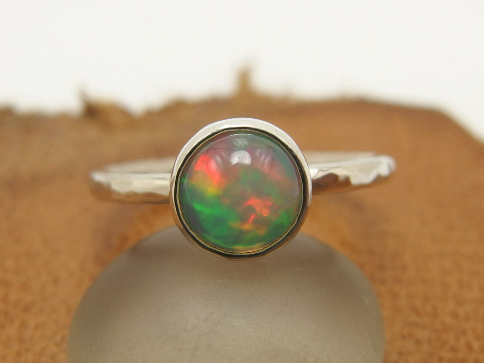 オパールリング9号　【silver】天然石