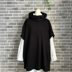 ◆秋冬 CUTE トップス ポンチョ ブラック 黒 1ad9fc29473beadb778946ebfcd527