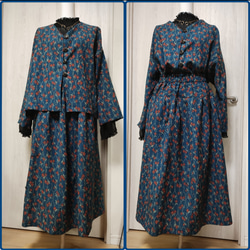 グラデーションのビッグフードコート 未使用品の着物から 着物リメイク  