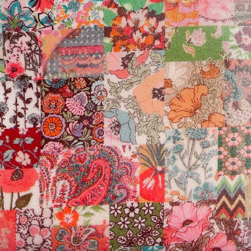 パッチワーク　リバティ　切りっぱなし パッチワークリバティ切りっぱなし