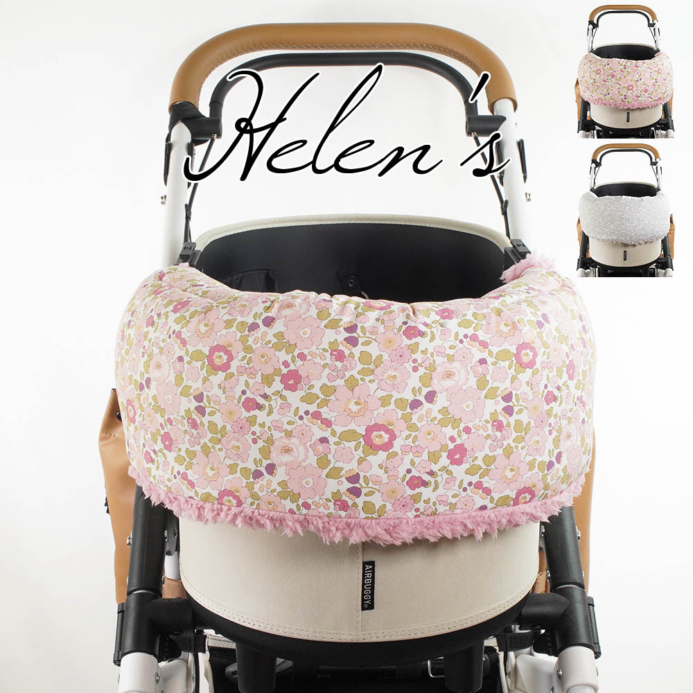 【送料*無料】ペットカート・バギー用 冬用ぷくぷく あごのせクッション リバティープリント Betsyファー