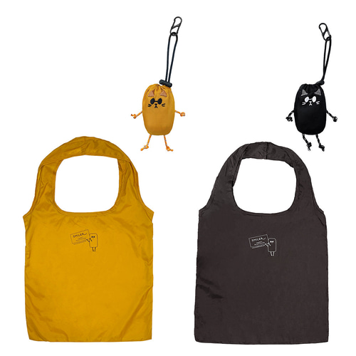 CAT ECO Buddy Bag】エコバッグ入りバッグチャーム ネコVer. 選べる2