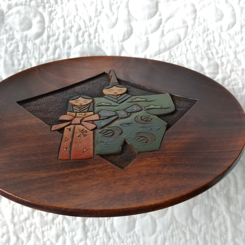 ひな人形 木彫り 漆塗り 飾り皿 その他インテリア雑貨 ふじ 通販