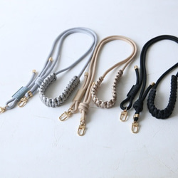 ベルト付き(猫耳) iphone17 16e 透明  シンプル 名入れ プリント無料 ショルダー+マクラメベルト付き 16枚目の画像