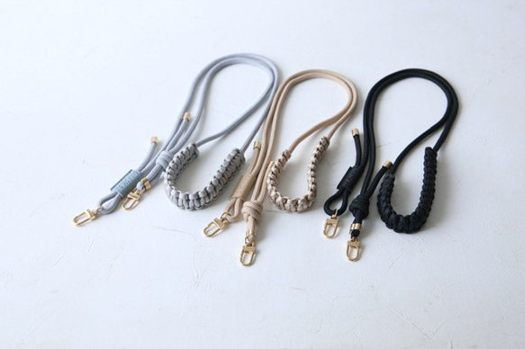 ベルト付き(猫耳) iphone17 16e 透明  シンプル 名入れ プリント無料 ショルダー+マクラメベルト付き 16枚目の画像