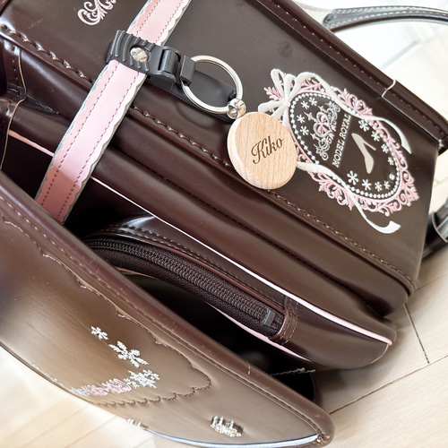 新作特別価格》お名前入りシンプルデザイン木製キーホルダー♡*゜ 名