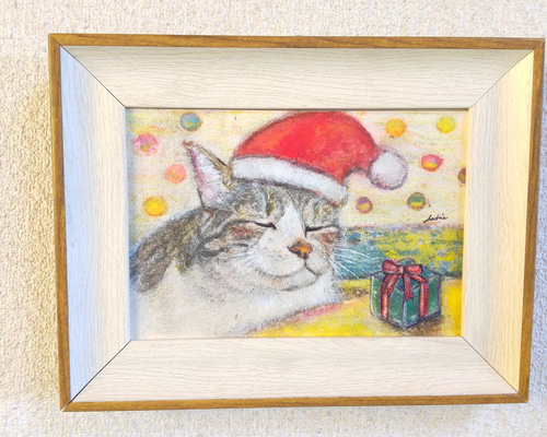 額入り原画『寝ている間に・・・』ポストカードサイズ アート