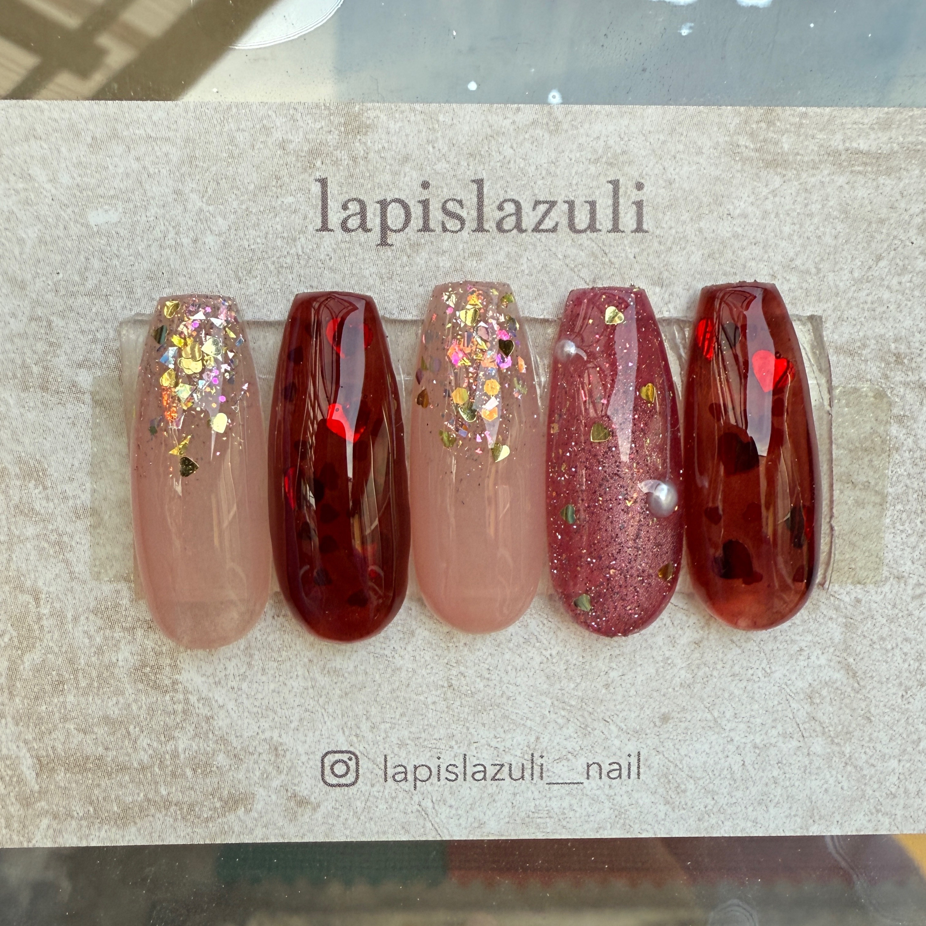 バレンタインハートネイル♡送料込