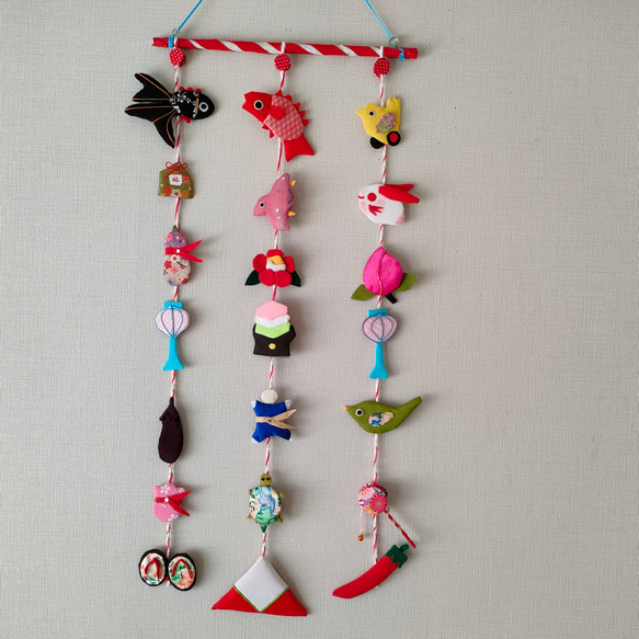 カラフルな吊るし飾り ひな祭り用 ひな祭り・吊るし雛飾り・節句・お祝い B (送料無料) その他インテリア
