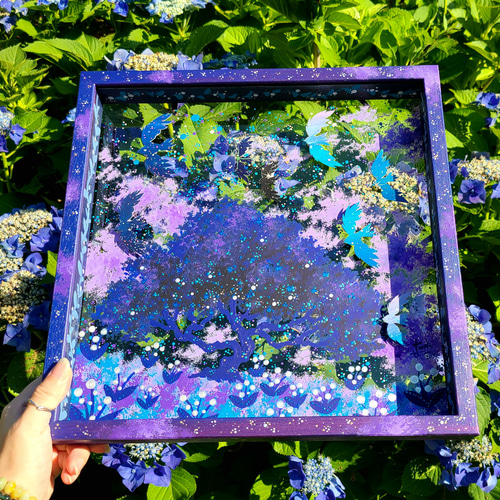 好きな色でオーダーメイド】透明アート Mサイズ32cm 立体・オブジェ て