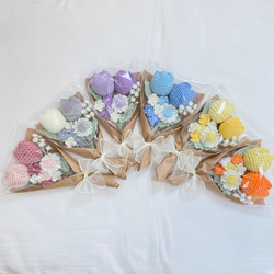 人気No.2 ベーシックカラー】ブーケ チューリップ デイジー かすみ草