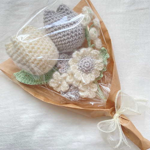 人気No.2 ベーシックカラー】ブーケ チューリップ デイジー かすみ草