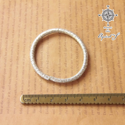 10本セット】約4.5cm リングゴム ヘアゴム パーツ ( 銀色