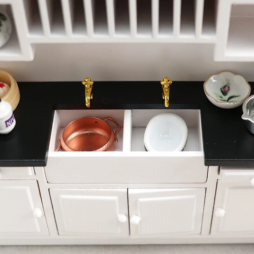 ドールハウス ミニチュア 家具 木製キッチンセット 食堂ドールハウス