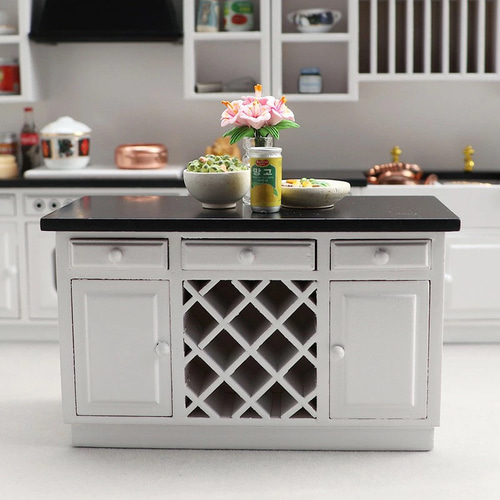 ドールハウス ミニチュア 家具 木製キッチンセット 食堂ドールハウス