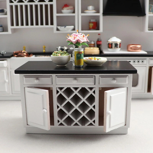 ドールハウス ミニチュア 家具 木製キッチンセット 食堂ドールハウス