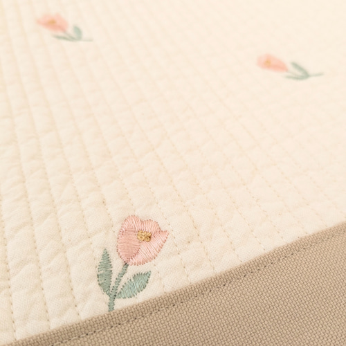 レッスンバッグ スニーカー袋　ヌビ　チューリップ刺繍　デイジー刺繍 送料無料】チューリップ刺繍のヌビバッグ レッスンバッグ