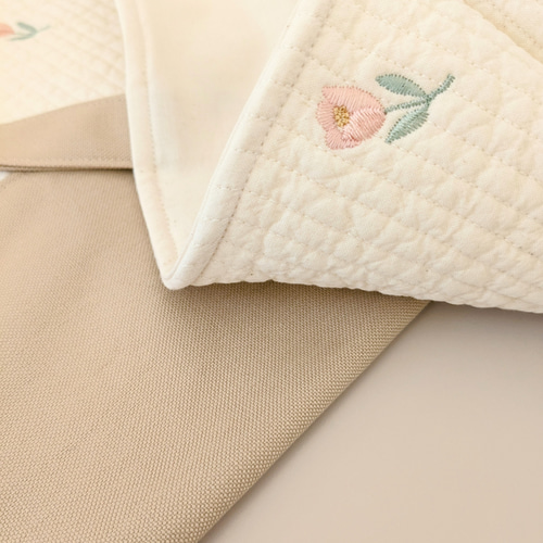 レッスンバッグ スニーカー袋　ヌビ　チューリップ刺繍　デイジー刺繍 お名前刺繍】全5色ヌビマーガレットレッスンバッグ レッスン