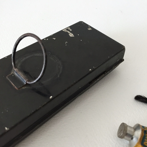 アンティーク水彩絵具のパレット イギリス製 鉄ものディスプレイ