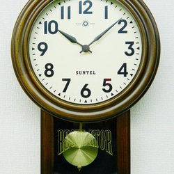 SQ02_R ボンボン 時打ち 振り子時計(八角） ローマ文字 掛け時計