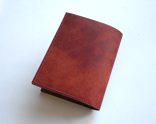 ミドルウォレット【レッドブラウン】二つ折り財布 マルゴー イタリアン