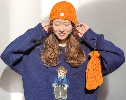 Burton ak オレンジ ビーニー ニット帽 Burton ak オレンジ ビーニー ニット帽 Burton ak オレンジ ビーニー