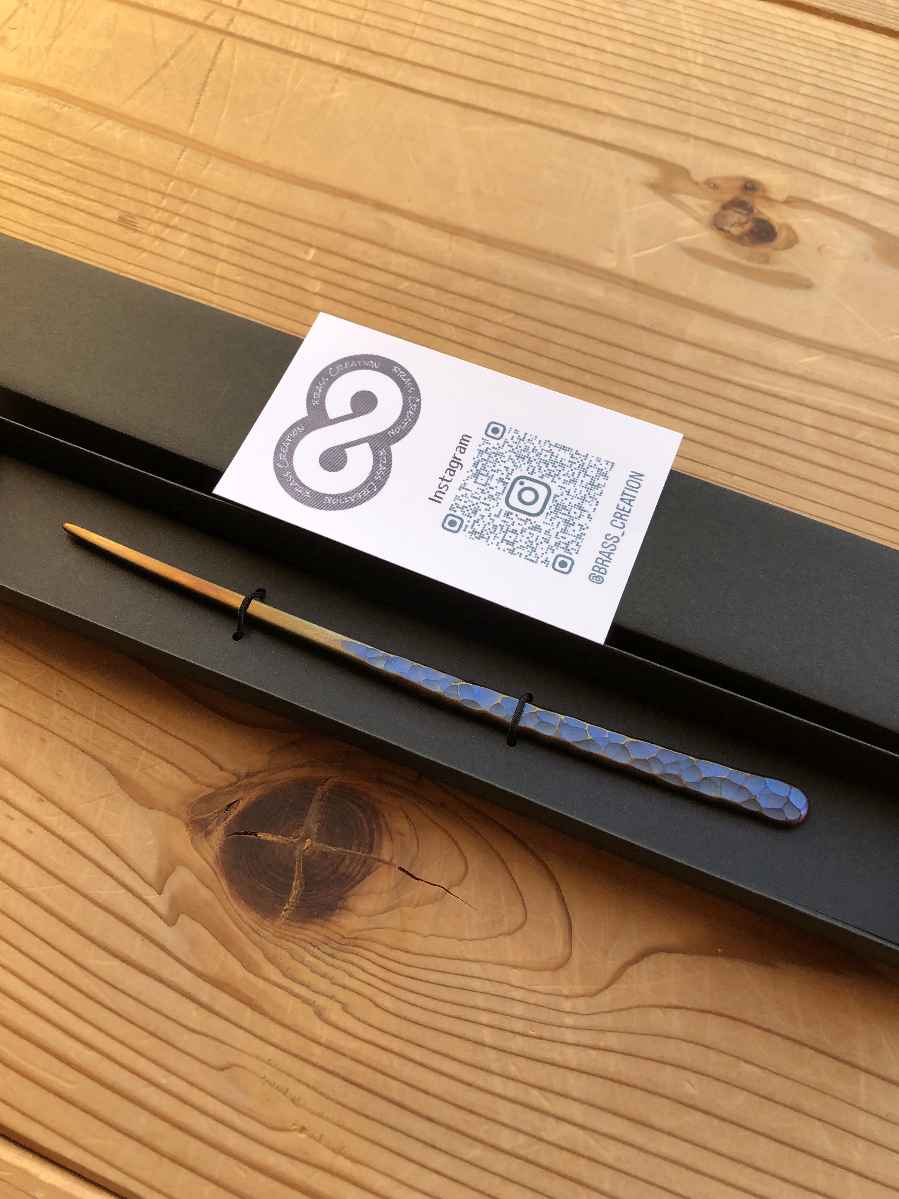 titanium royal hairpin type2 王家の簪  純チタン製かんざし アンティーク調 受注生産品