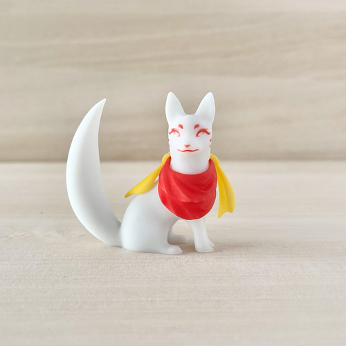白狐紅化粧【キツネ お稲荷様 かわいい おしゃれ フィギュア 白狐紅化粧【キツネ お稲荷様 かわいい おしゃれ フィギュア