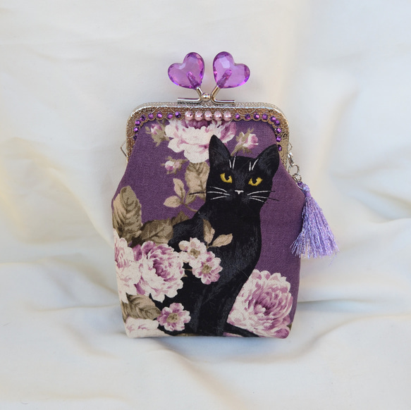 1327.ハンドメイド　リメイク　16.5cmがま口ポシェット　猫の女の子柄 fit=scale-down,w=1200