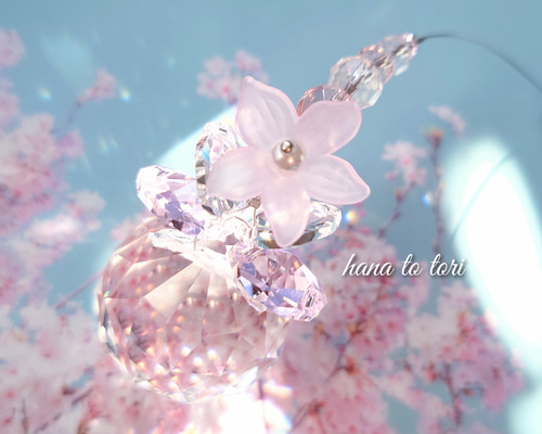サンキャッチャー♡ハンドメイド「ピンクのステンドグラス♥４０mm♡」 5a58e6982c7bbc374ded84e4d96462