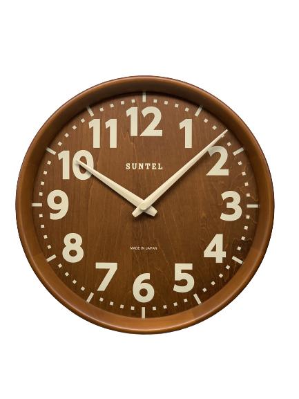 日本製 天然木スタンダード　掛け時計（ブラウン）　QL734BR（電波時計への変更可）