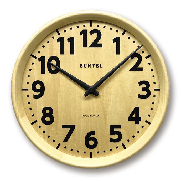 日本製 天然木スタンダード　掛け時計（ナチュラル）QL734NA（電波時計への変更可）