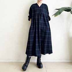 ま*う様 佐橋節子　リバティ　ワンピース リバティ長袖ワンピース＜30チャイルドフッド・コラージュ