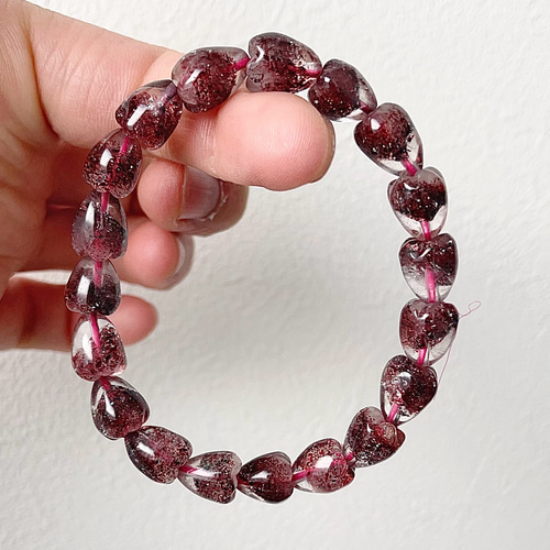 レピドクロサイトいちごブレスレット レピドクロサイトいちごブレスレット