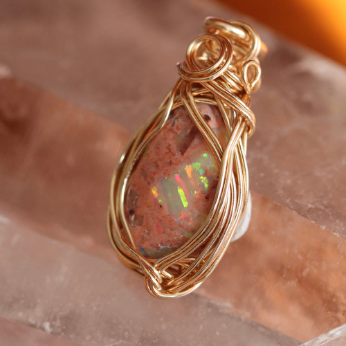 Petite】カンテラオパール1ペンダントトップ／ヘッド【14KGF】w58